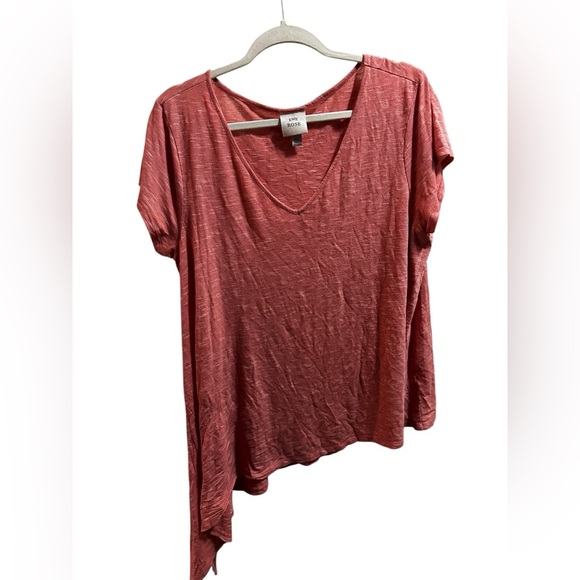 Knox Rose Tops - Knox Rose Red Short Sleeve Asyemtrical Top size XXL